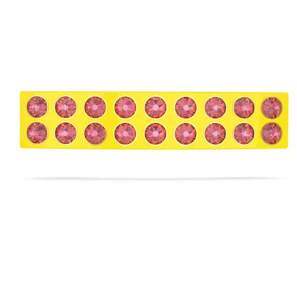 Swarovski Hair clip Round cut, Rectangular shape, Pink, Gold-tone plated main image 5